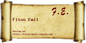 Fitos Emil névjegykártya