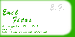 emil fitos business card